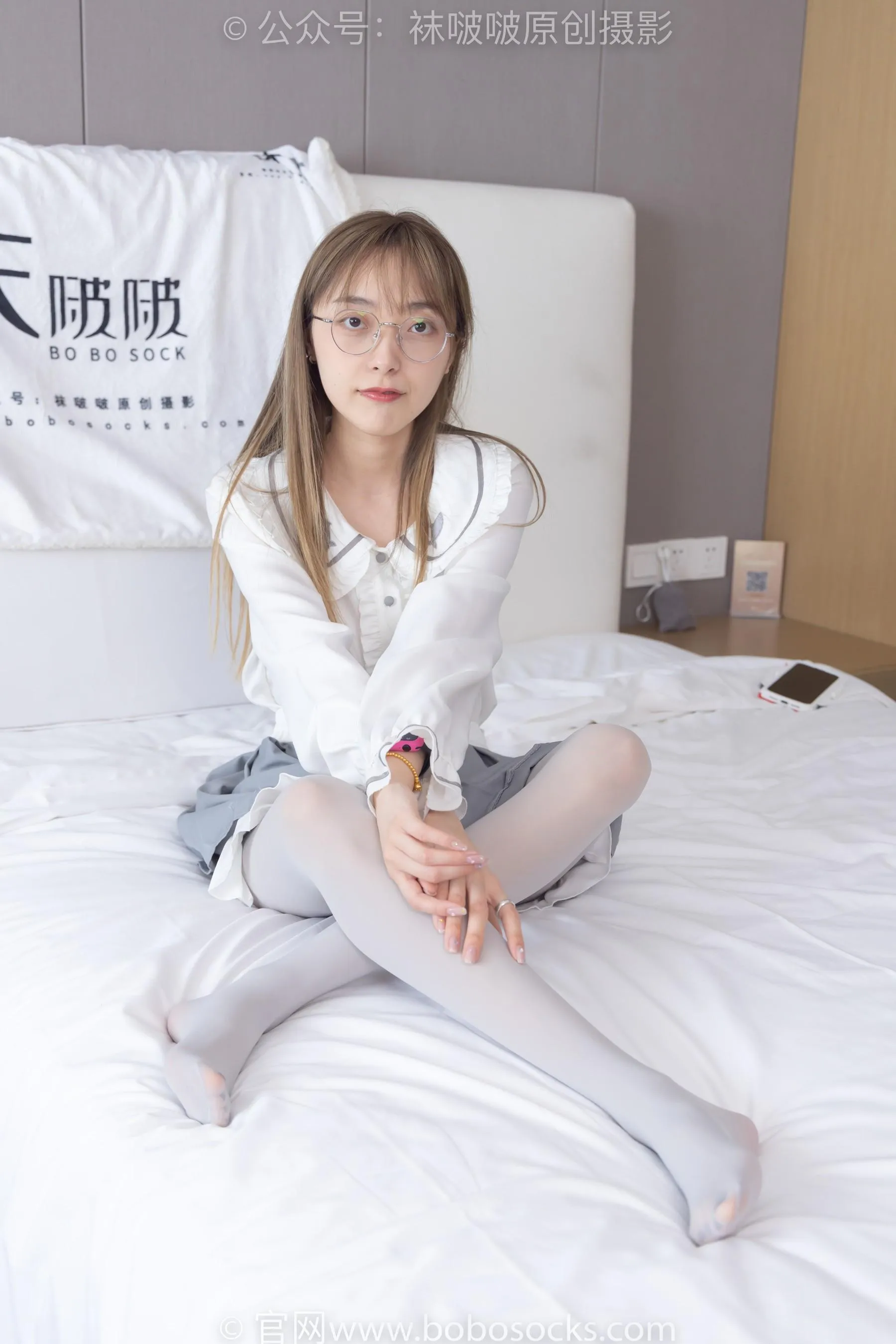 [BoBoSocks袜啵啵]NO.213 稚予-黑皮鞋、厚灰丝 [87P]插图8